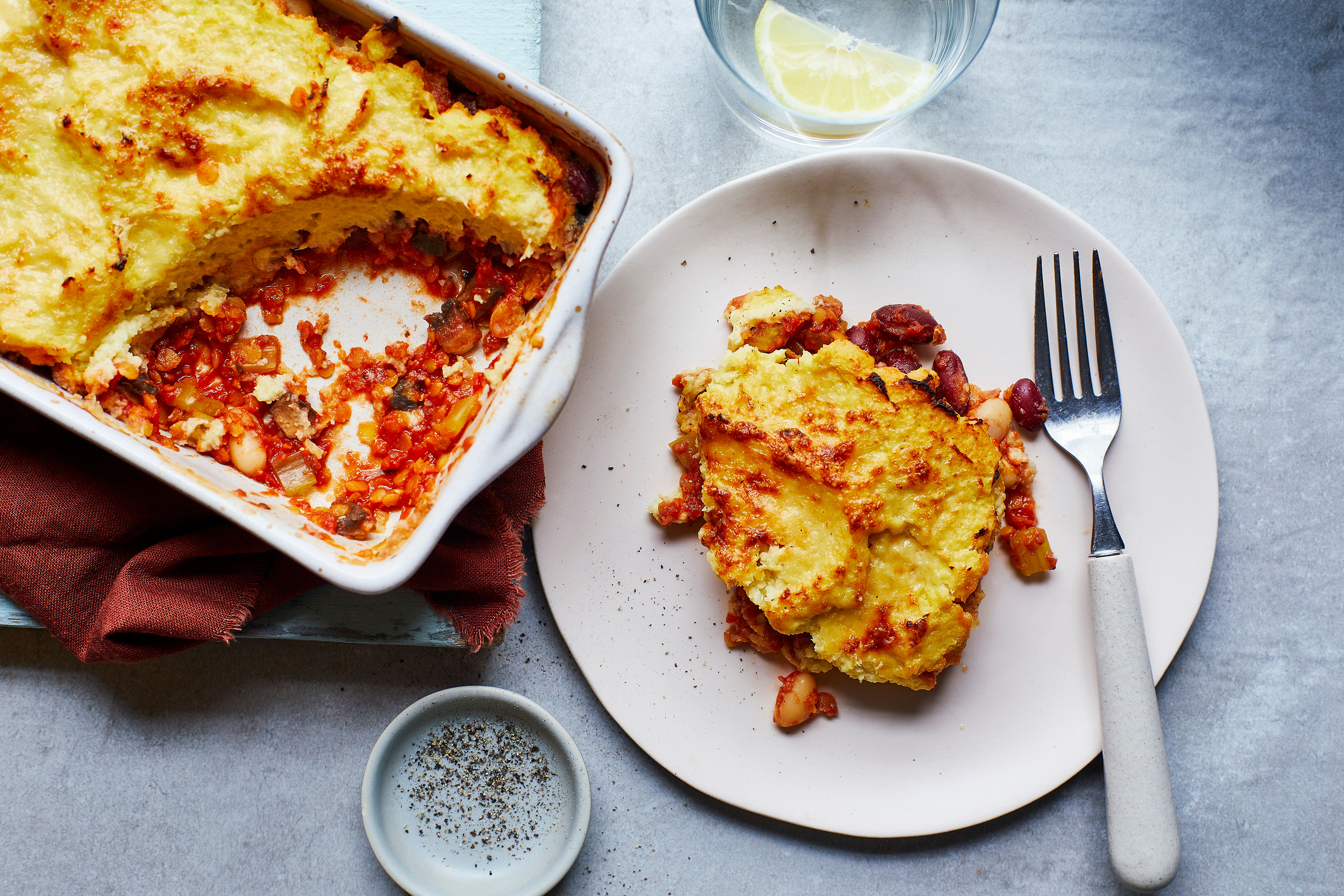 Banging Bean and Lentil Bake